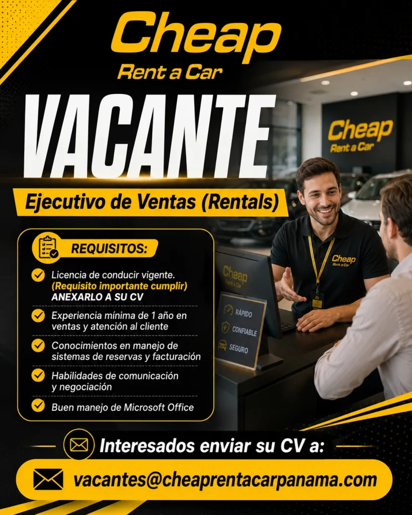vacante ejecutivo de ventas